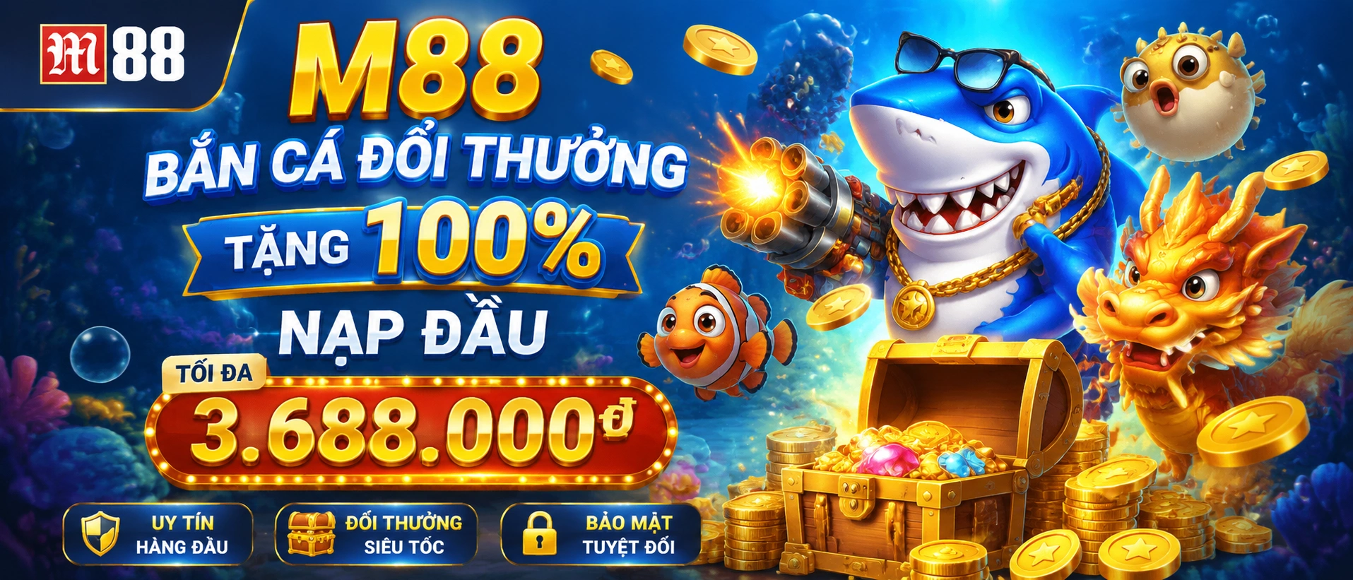 Bắn Cá m88 giao diện sảnh game đại dương